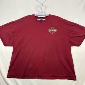 Harley Davidson Orlando Florida T Shirt Mens 4XL Red Motorcycles Graphic Tee